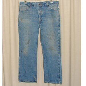 JC Penney Plain Pockets Vtg Mens JEANS, 38x31, USA, Grungy Worn Workwear, A26